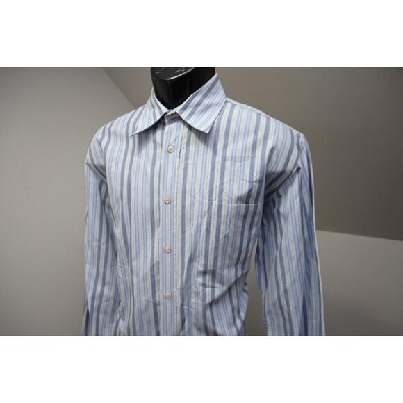Hugo Boss Dress Shirt Striped Luxury Button Up Mens Sz Large - Picture 1 of 9